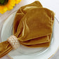 5 pcs/pk Glitter Velvet 20"x20" Linen Napkin Gold close up