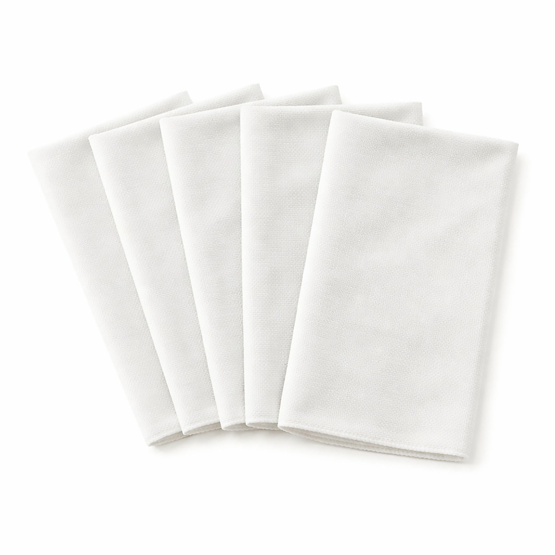 5 pcs/pk Glitter Velvet 20"x20" Linen Napkin Ivory bundle