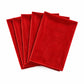 5 pcs/pk Glitter Velvet 20"x20" Linen Napkin Red