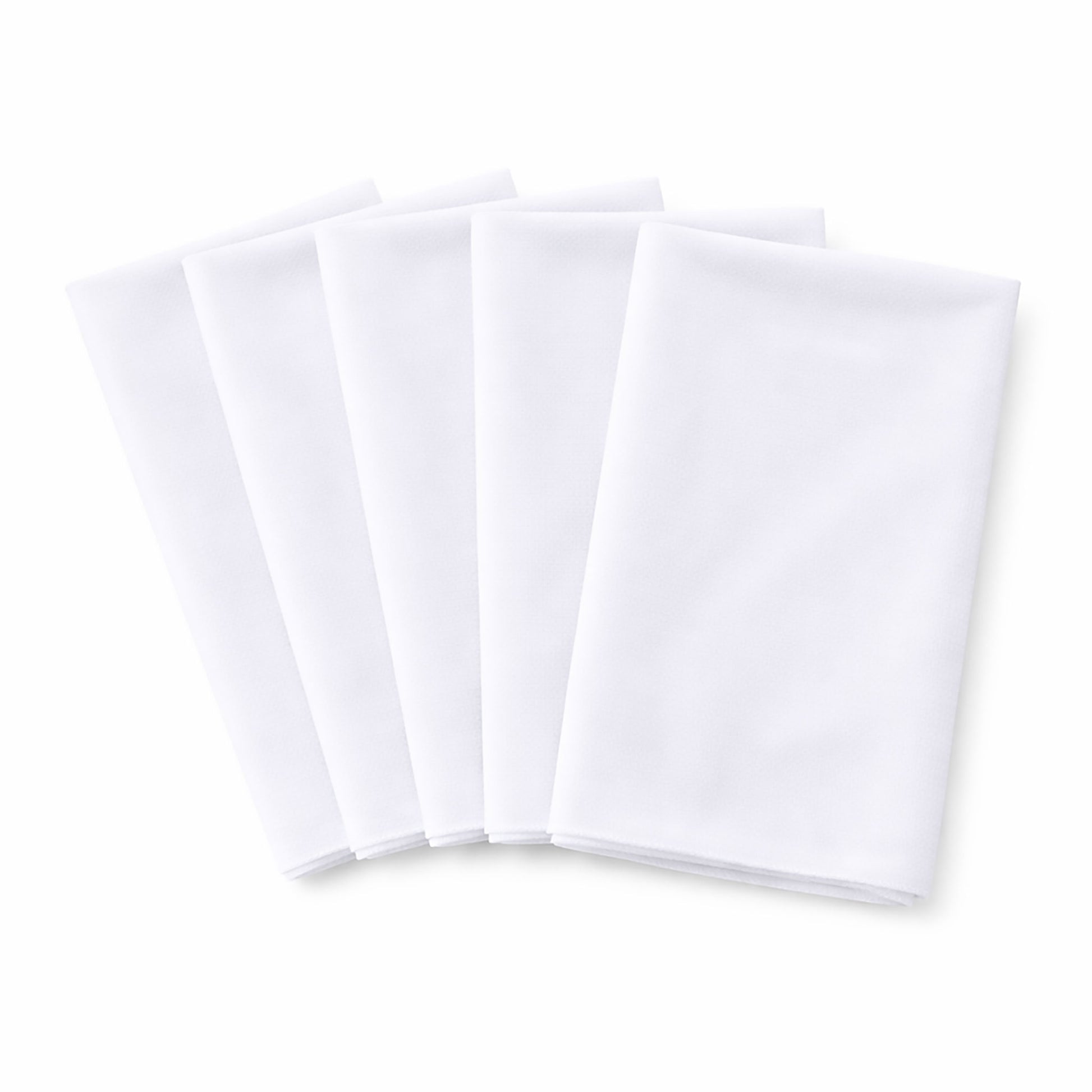 5 pcs/pk Glitter Velvet 20"x20" Linen Napkin White bundle