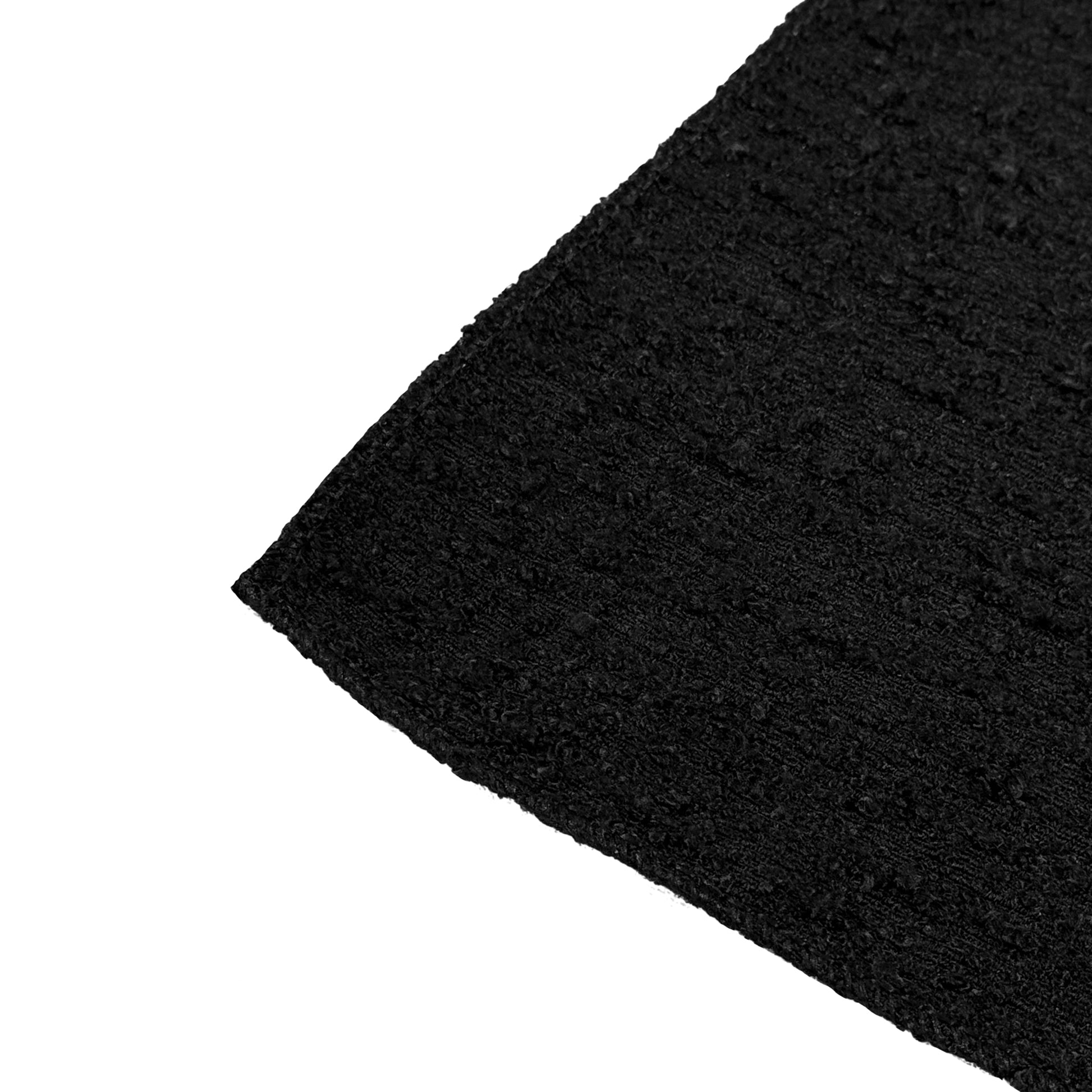 5 pcs/pk Luxury Boucle 20"x20" Linen Napkin Black seged edge close up