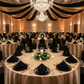5 pcs/pk Luxury Boucle 20"x20" Linen Napkin Black on top black dinner plates