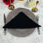5 pcs/pk Luxury Boucle 20"x20" Linen Napkin Black mock up