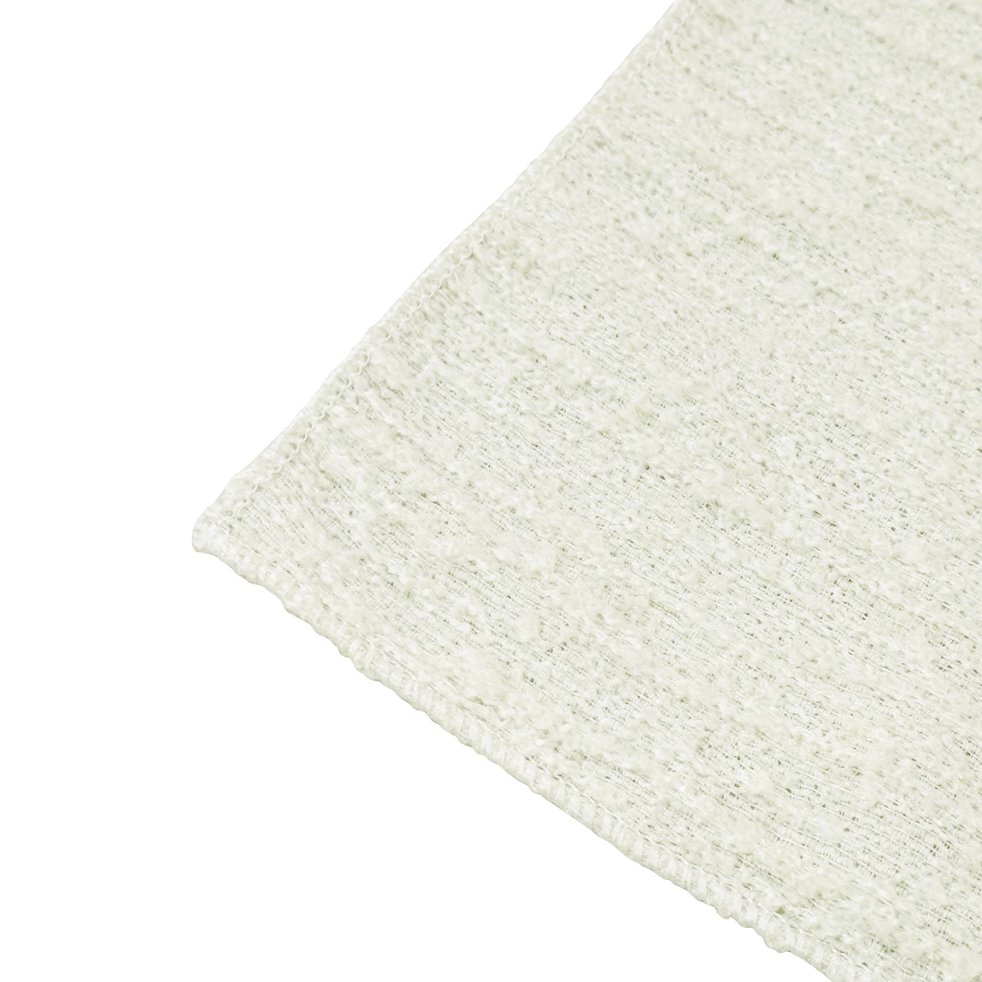 5 pcs/pk Luxury Boucle 20"x20" Linen Napkin Ivory serged edge close up