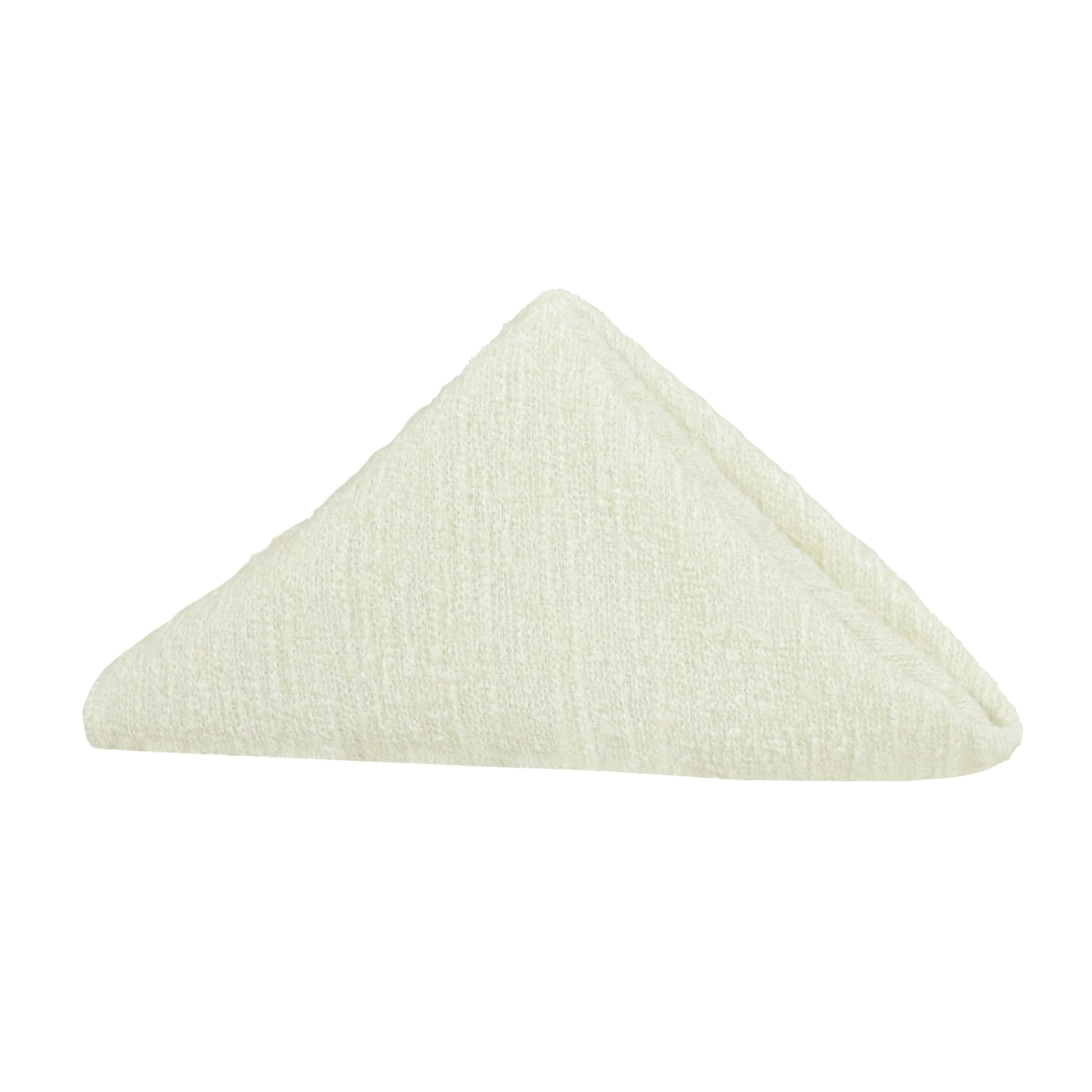 5 pcs/pk Luxury Boucle 20"x20" Linen Napkin Ivory triangle fold