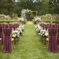 5pcs Pack of Chiffon Chair Sashes/Ties 19" x 72" - Burgundy