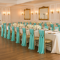 5pcs Pack of Chiffon Chair Sashes/Ties 19" x 72" - Turquoise