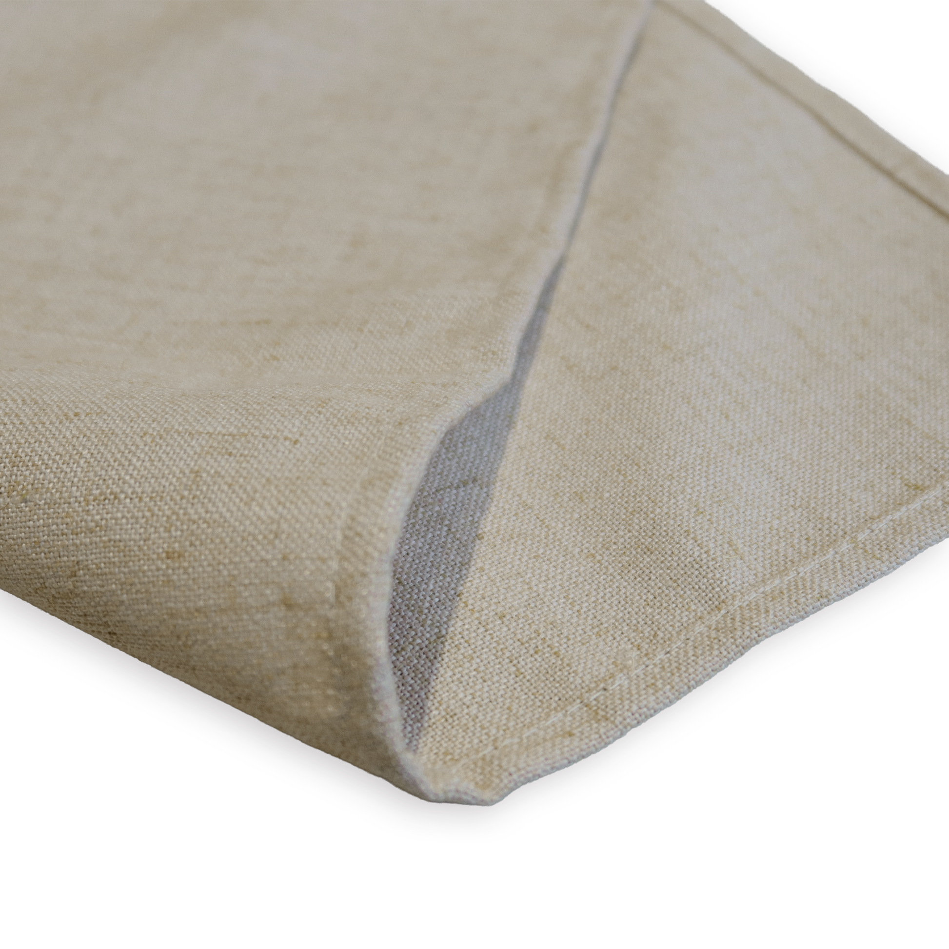 5pcs/pk Premium Linen Look Panama Weave Beige front and back close up