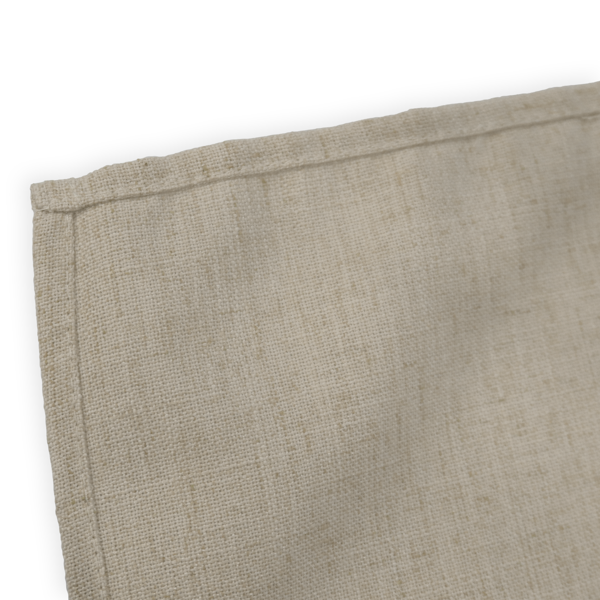 5pcs/pk Premium Linen Look Panama Weave Beige hemmed edge