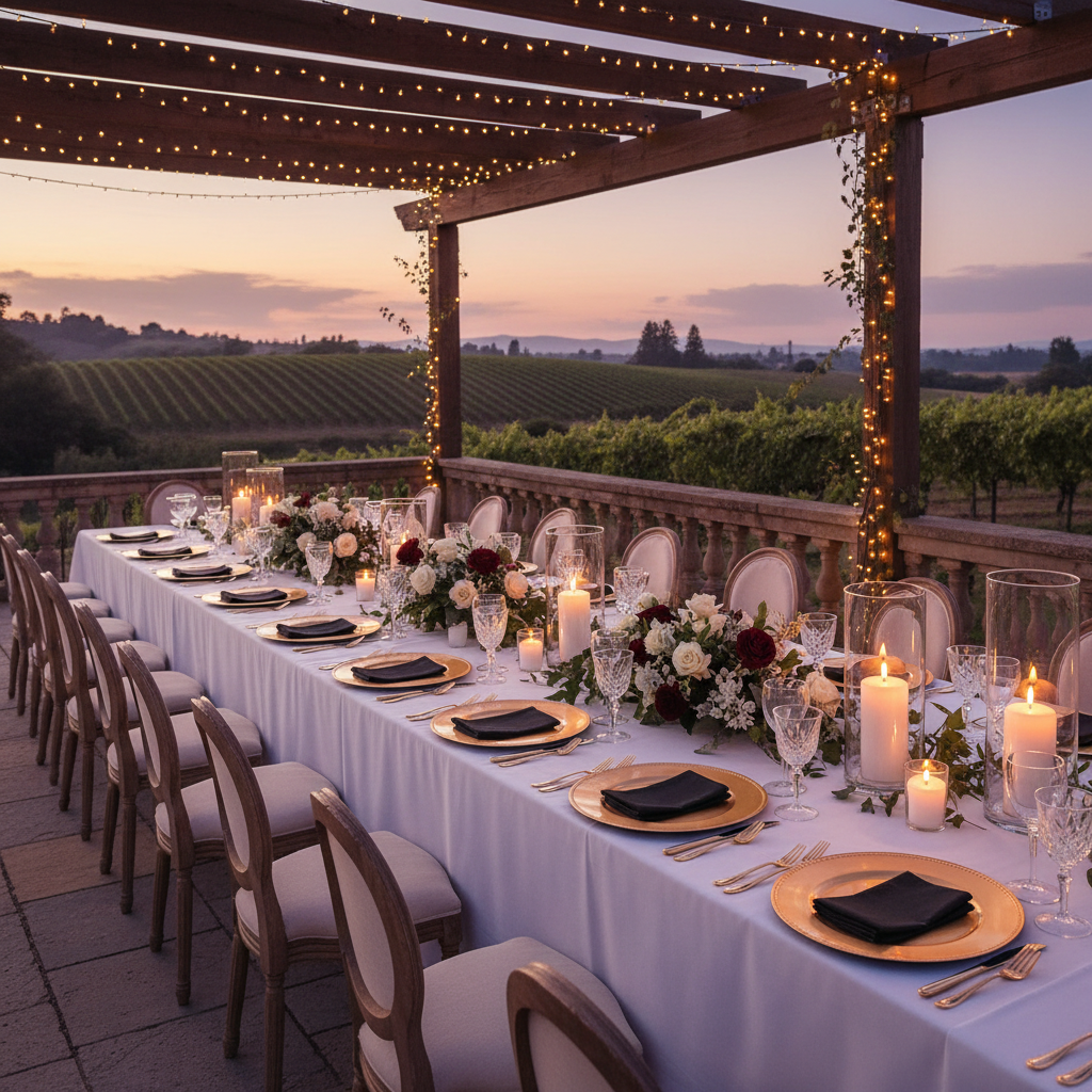 5 pcs/pk Premium Linen-Look Panama Weave 20"x20" Napkin Black - Outdoor Vineyard Reception