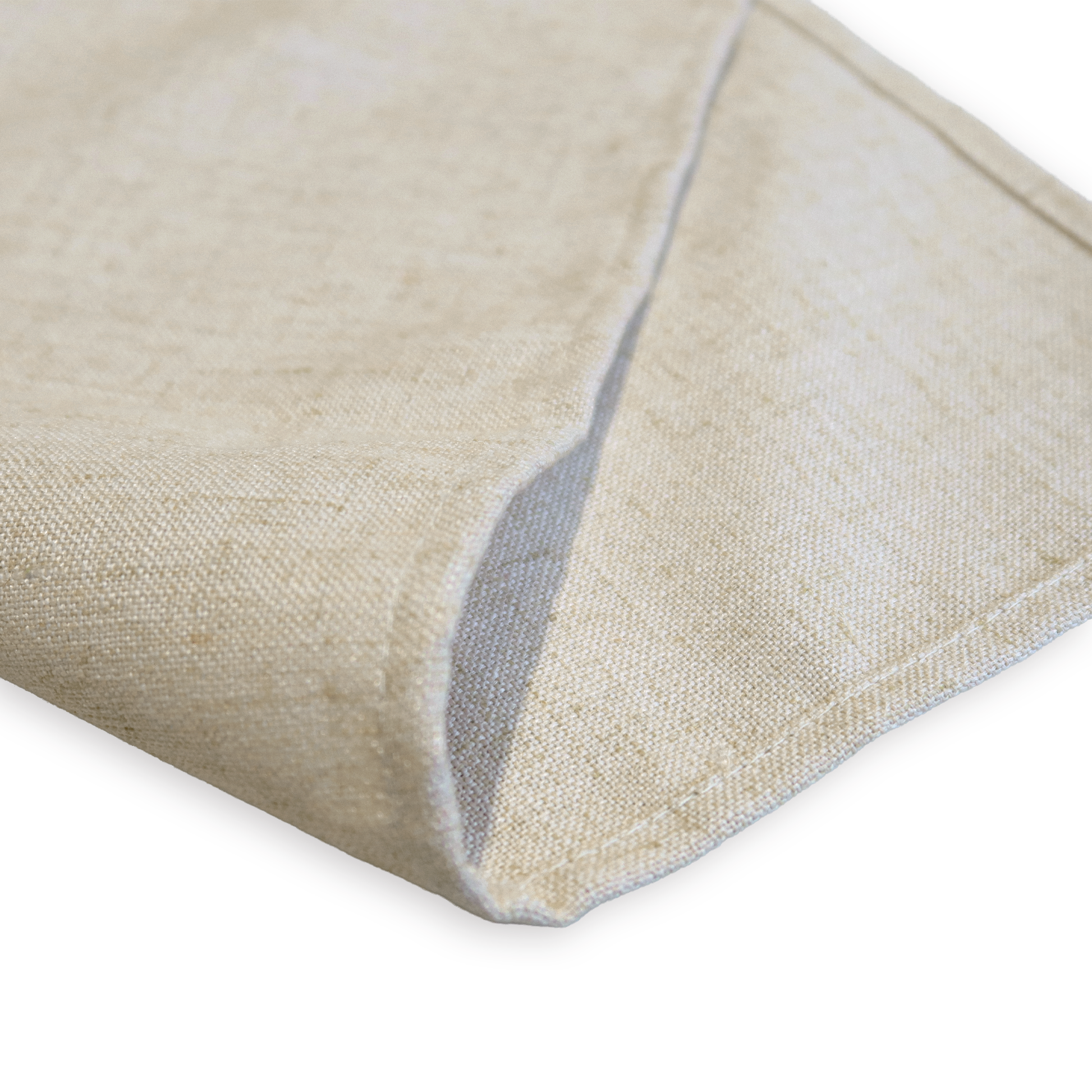5pcs/pk Premium Linen Look Panama Weave 20"x20" Napkin Ivory layed flat