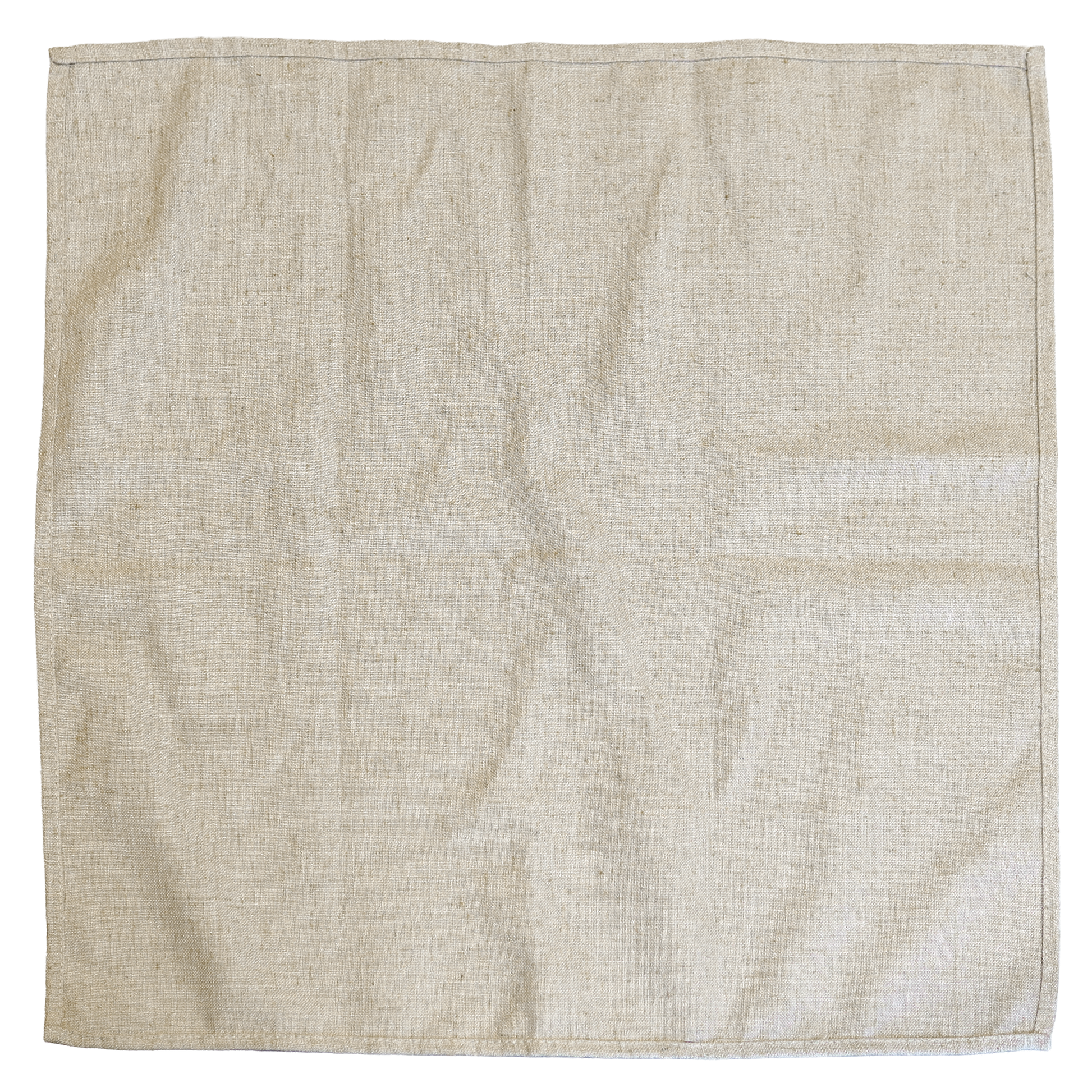 5 pcs/pk Premium Linen-Look Panama Weave 20"x20" Napkin Ivory layed flat
