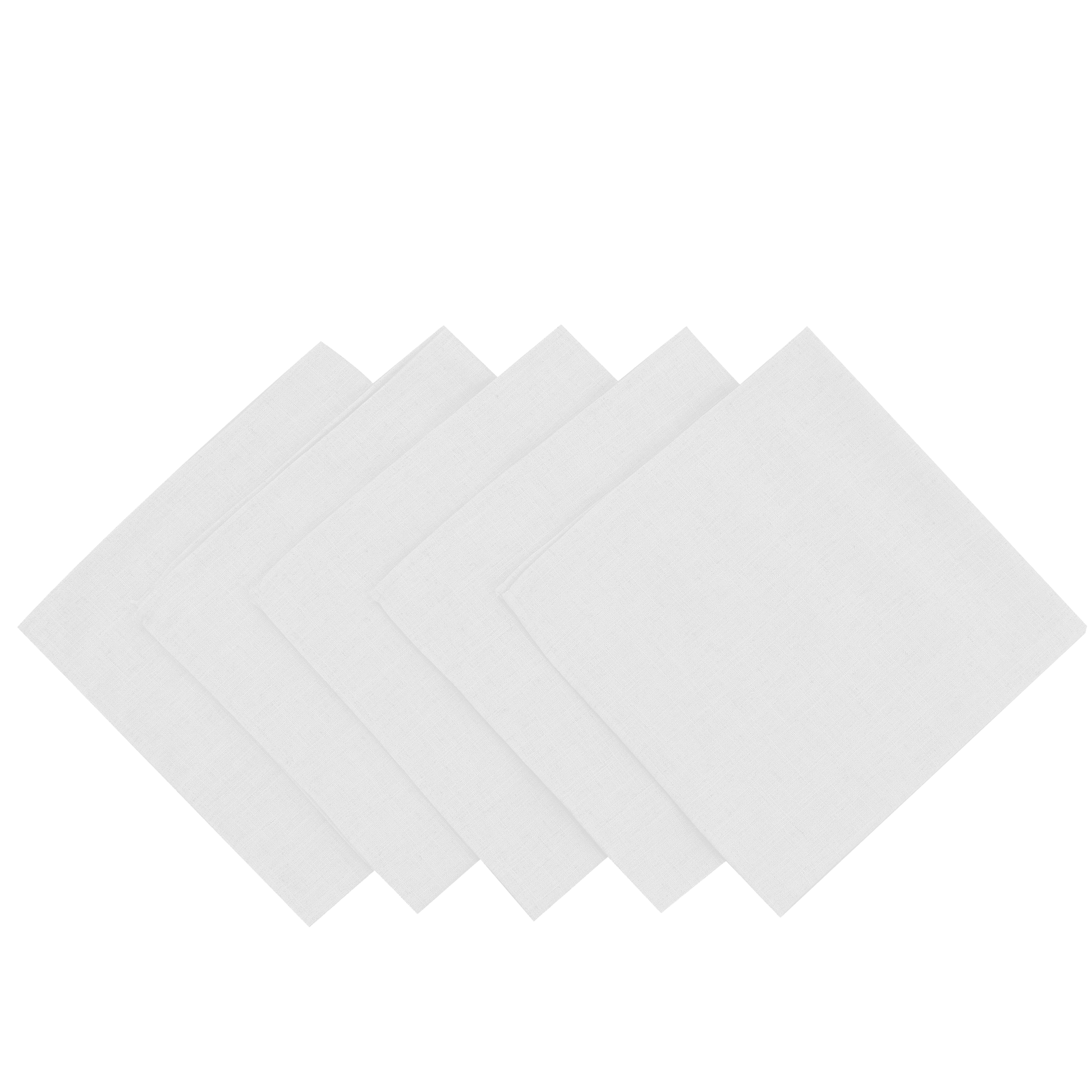 5 pcs/pk Premium Linen-Look Panama Weave 20"x20" Napkin White bundle