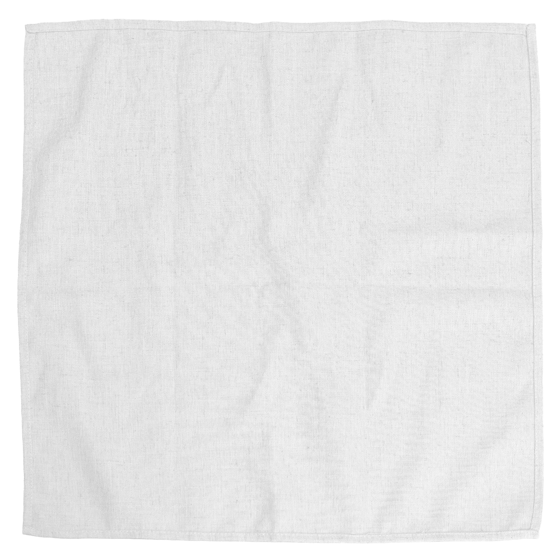 Premium Linen-Look Panama Weave 20"x20" Napkin White layed flat