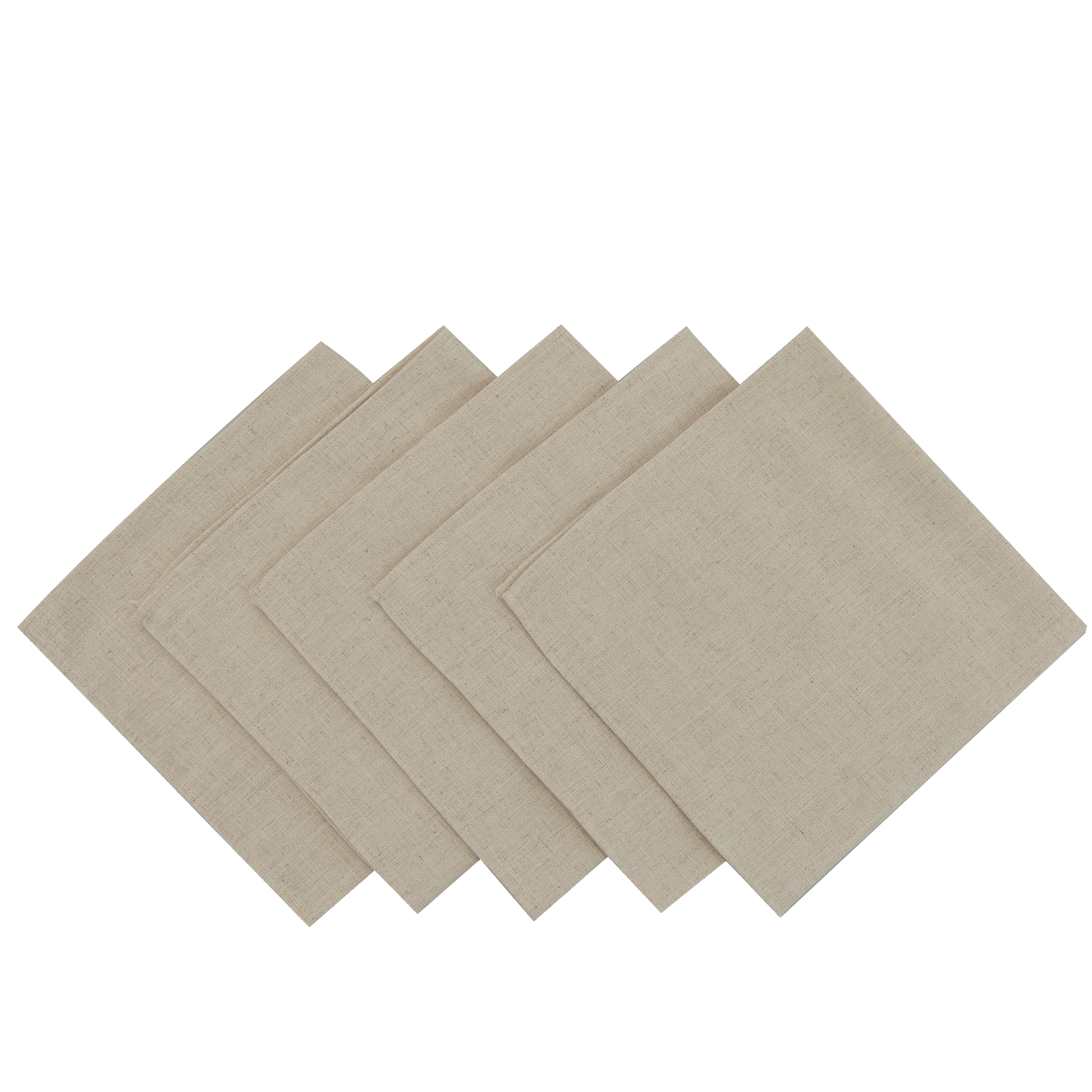 5pcs/pk Premium Linen Look Panama Weave Beige bundle
