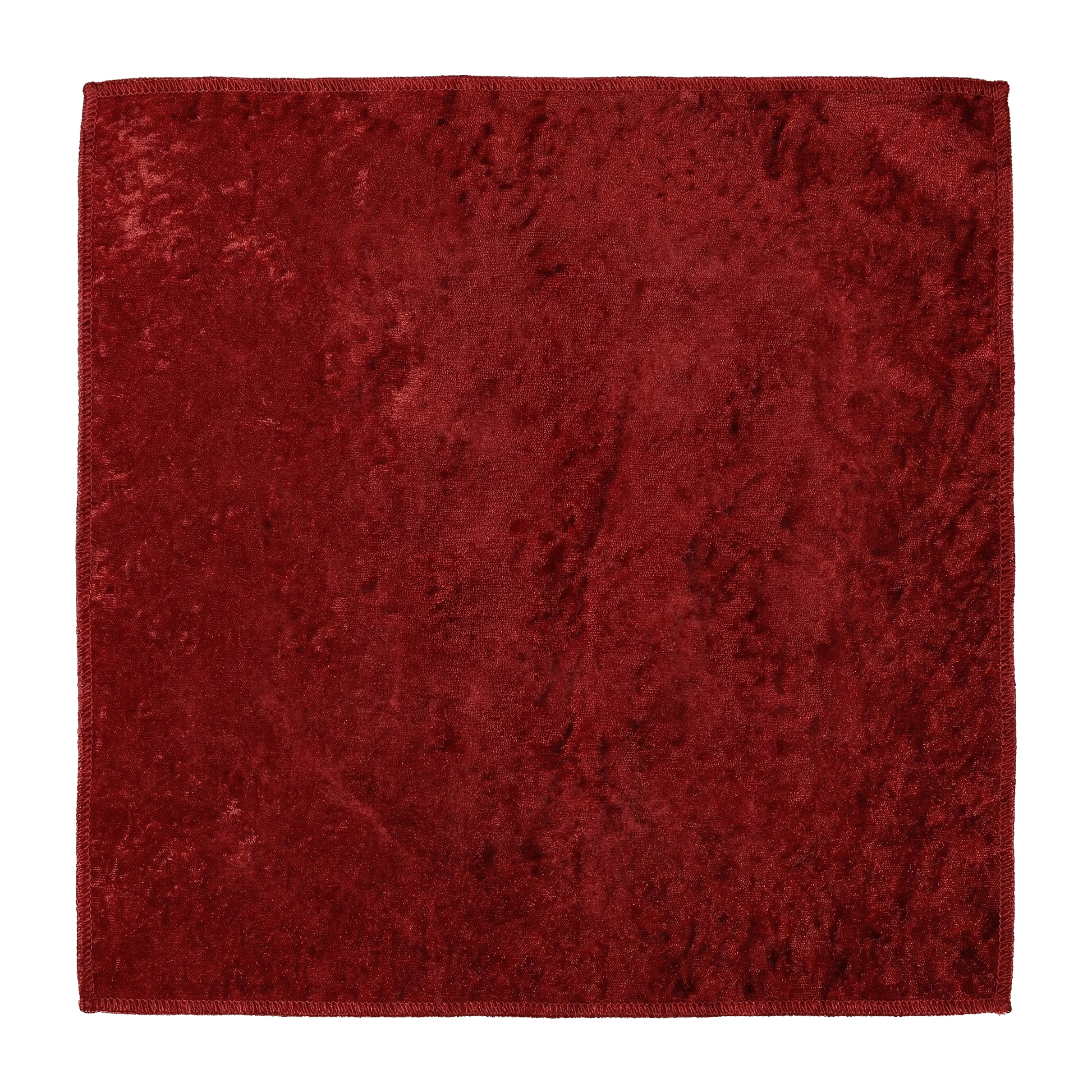 Velvet 20"x20" Linen Napkin Apple Red laid flat