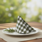 5pcs Gingham Checkered Napkin - Dark Army Olive Green Garden Background
