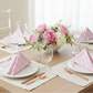 5pcs Gingham Checkered Napkin - Pink & White Tablescape 
