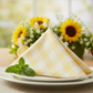 5pcs Gingham Checkered Napkin - Yellow & White Close Up