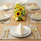 5pcs Gingham Checkered Napkin - Yellow & White Full Tablescape
