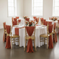 5pcs Pack of Chiffon Chair Sashes/Ties 19" x 72" - Rust.