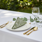 5 pcs/pk Leaf Branch Reversible Jacquard Napkin 20"x20" - Olive Green  Simple Triangle Fold 45 Degree