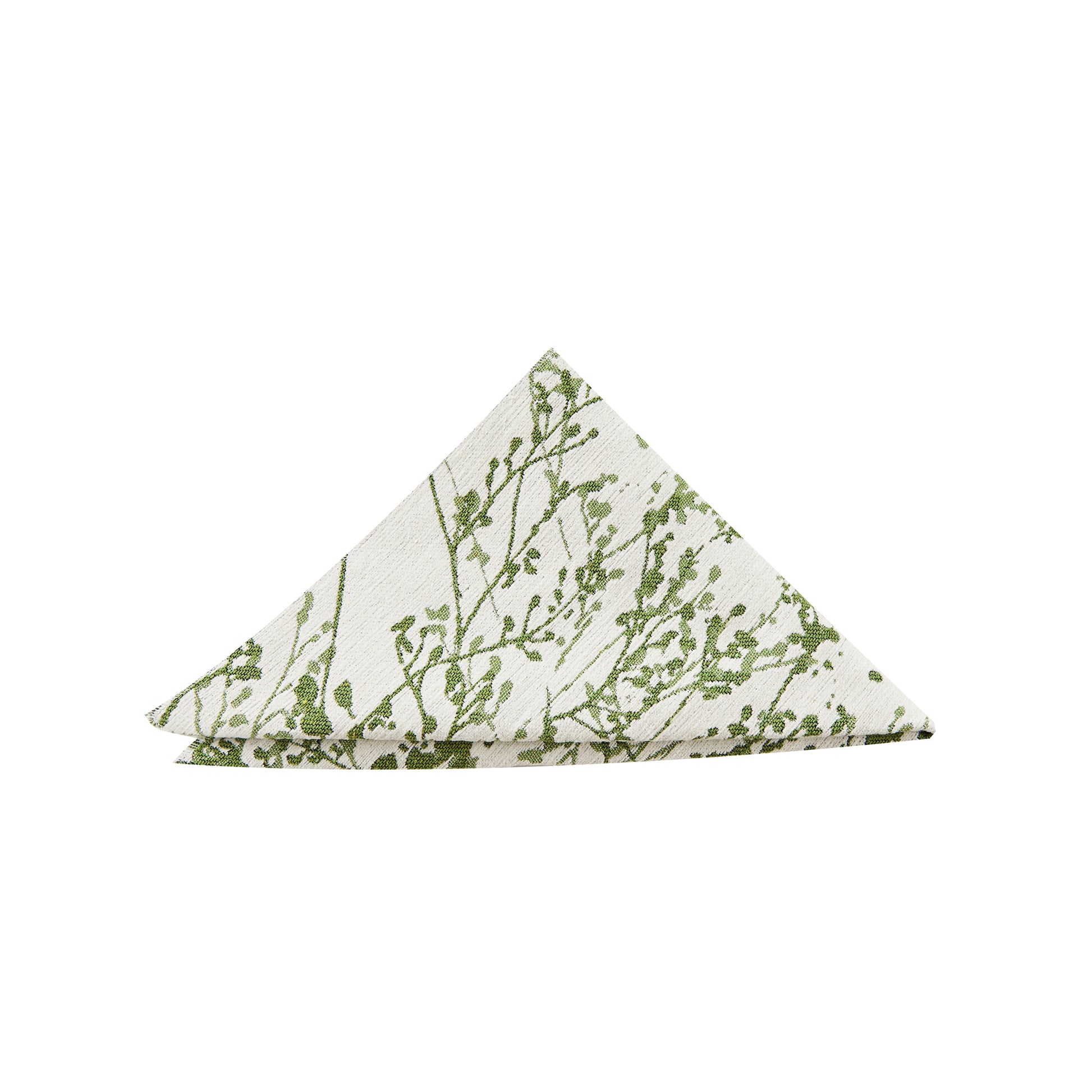 5 pcs/pk Leaf Branch Reversible Jacquard Napkin 20"x20" - Olive Green  White background