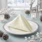 5 pcs/pk Embossed Geometric Jacquard Napkin 20"x20" Ivory triangle fold winter wonderland theme