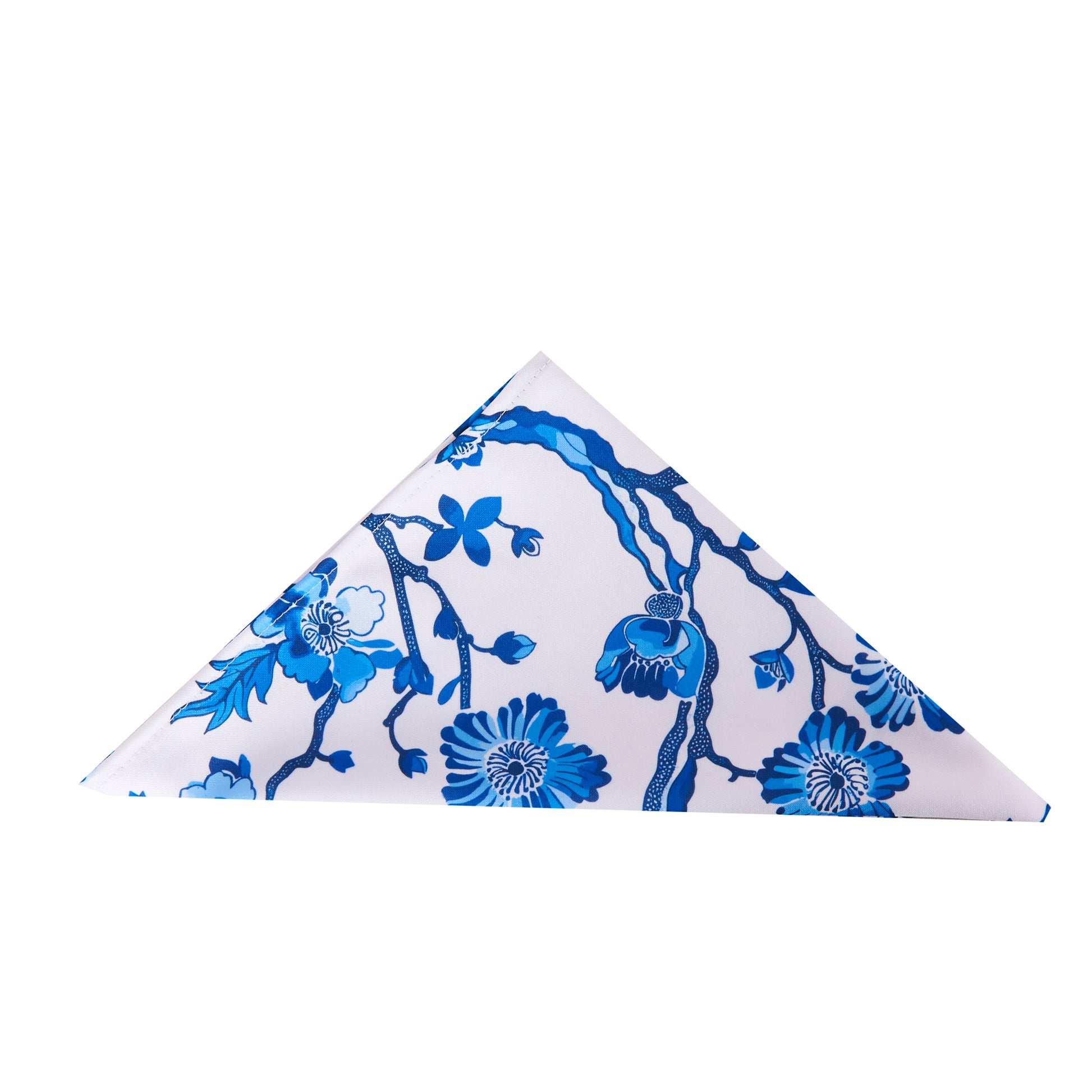 5 pcs/pk Chinoiserie Floral Scuba Napkin - Blue
