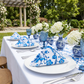 5 pcs/pk Chinoiserie Floral Scuba Napkin - Blue Outdoor Garden Setting