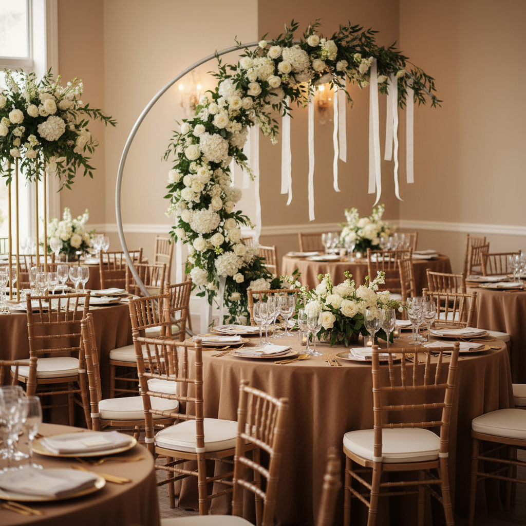 6.5ft Crescent Moon Arch Backdrop Stand.