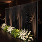 Cascade Swag Drape Panel 6.5ft x 5ft Black angled view