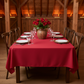 60"x102" Rectangular Premium Polyester Tablecloth - Red