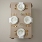 60"x102" Rectangular Premium Polyester Tablecloth - Taupe top view
