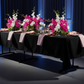 luxury gala with 60"x102" Rectangular Premium Polyester Tablecloth - Black