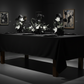 art gallery gala with 60"x102" Rectangular Premium Polyester Tablecloth - Black