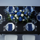 top view of 60"x102" Rectangular Premium Polyester Tablecloth - Black