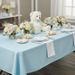 60"x120" Rectangular Premium Polyester Tablecloth - Baby Blue for baby shower