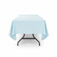 60"x120" Rectangular Premium Polyester Tablecloth - Baby Blue front view