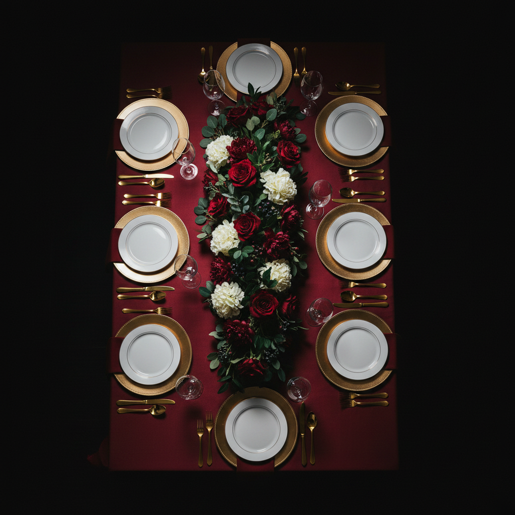 60"x120" Rectangular Premium Polyester Tablecloth - Cabernet