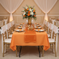 60"x120" Rectangular Premium Polyester Tablecloth - Orange