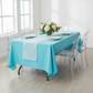 60"x120" Rectangular Premium Polyester Tablecloth - Aqua Blue.
