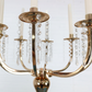 8 Arms Candelabra Crystal Waterfall Centerpiece - Gold