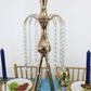 8 Arms Candelabra Crystal Waterfall Centerpiece - Gold