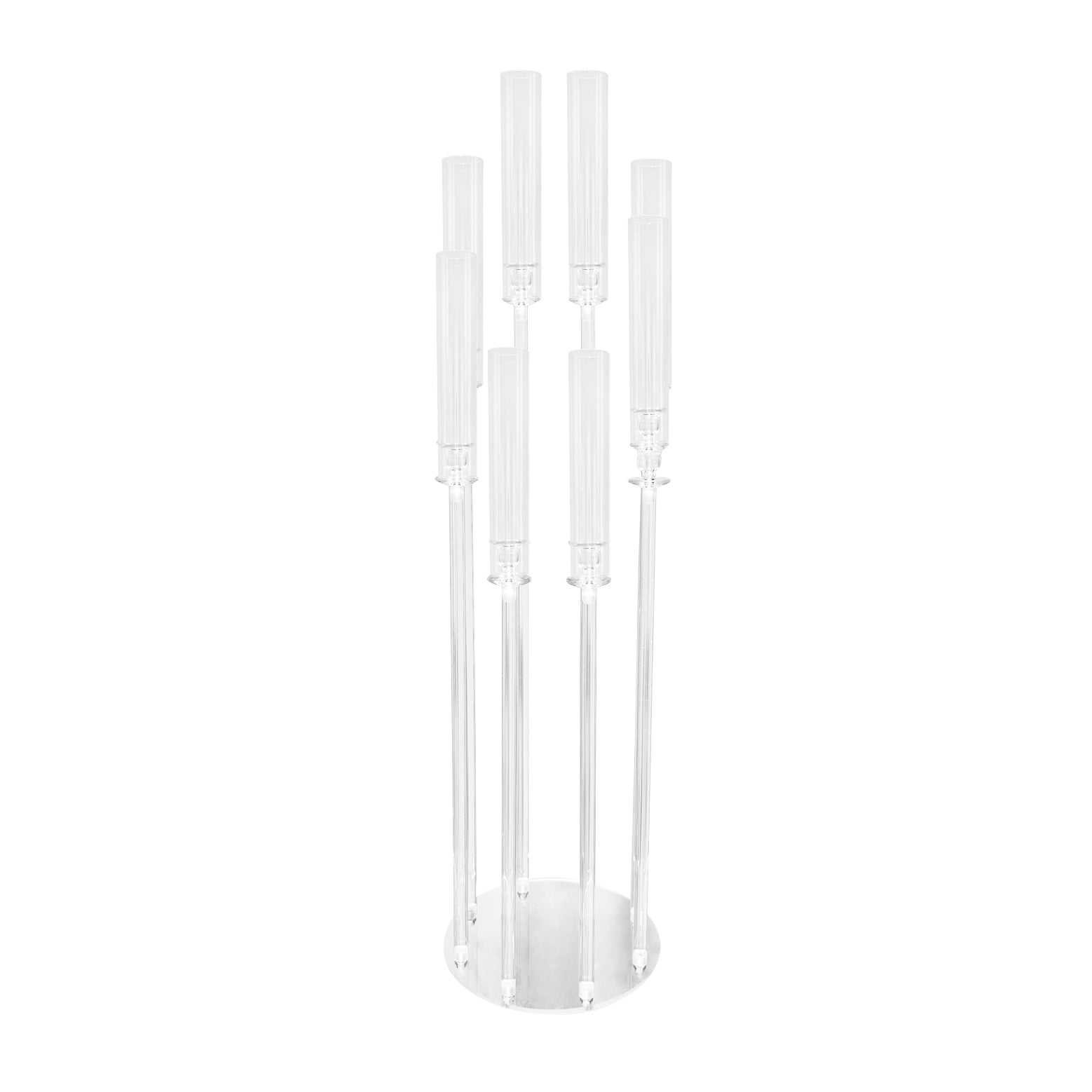 8 Arms Acrylic Candelabra Centerpiece - Clear