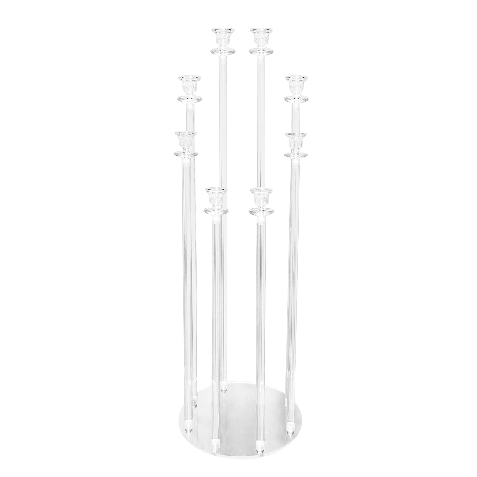 8 Arms Acrylic Candelabra Centerpiece - Clear