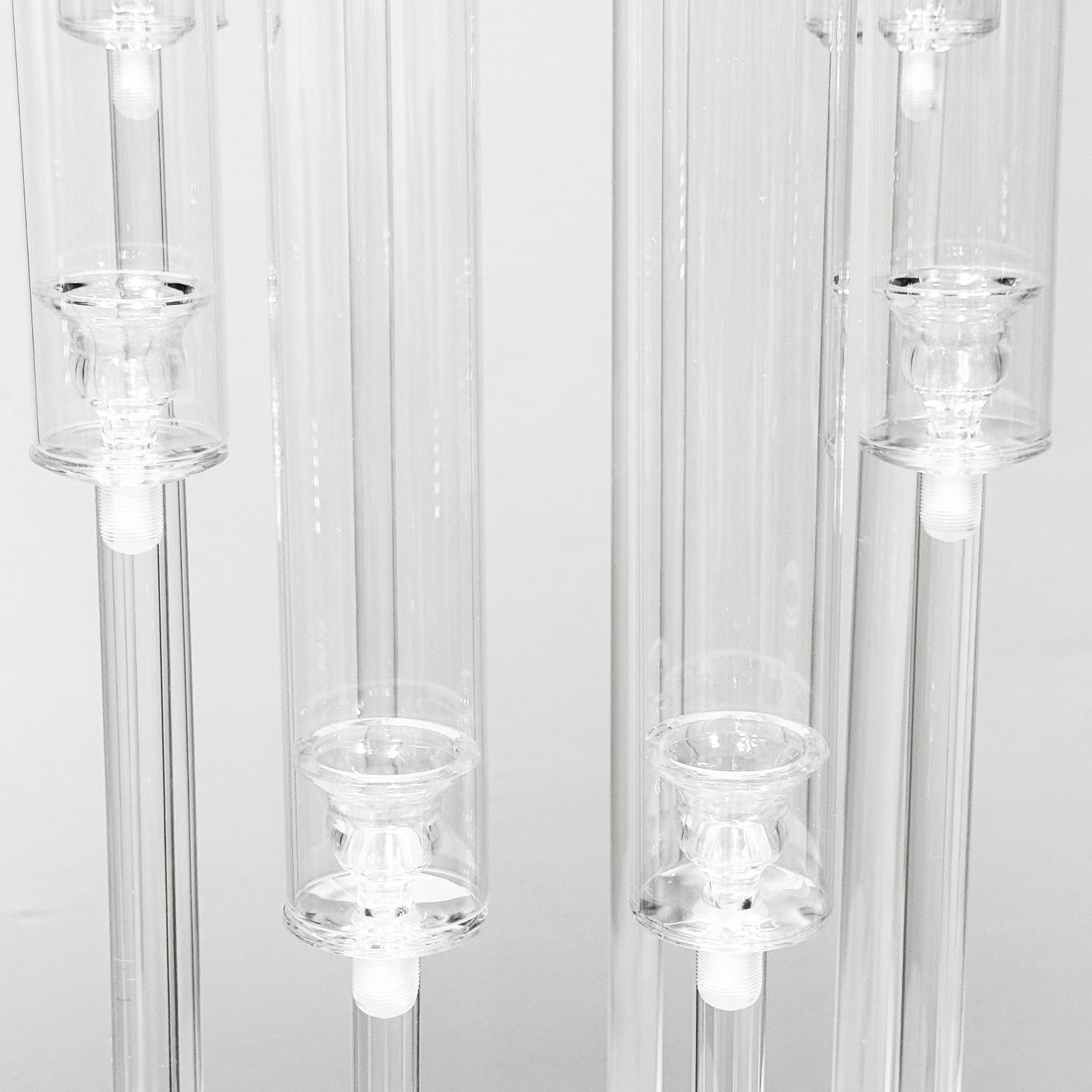 8 Arms Acrylic Candelabra Centerpiece - Clear