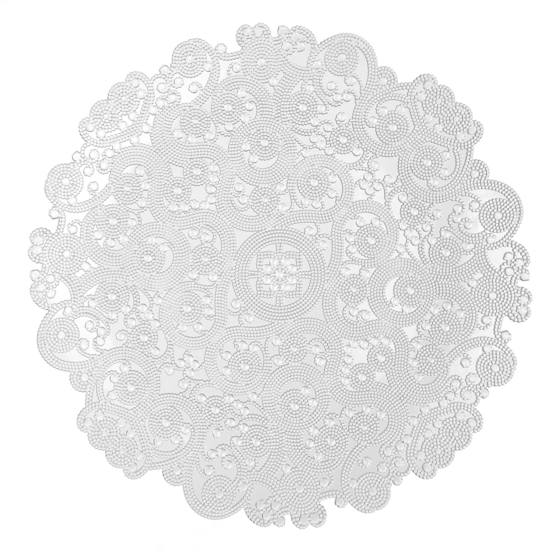 8 pc/set Filigree Acrylic Charger Plate Clear
