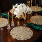 8 pc/set Filigree Acrylic Charger Plate - Gold - CV Linens