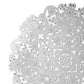 8 pc/set Filigree Acrylic Charger Plate  Silver clsoe up